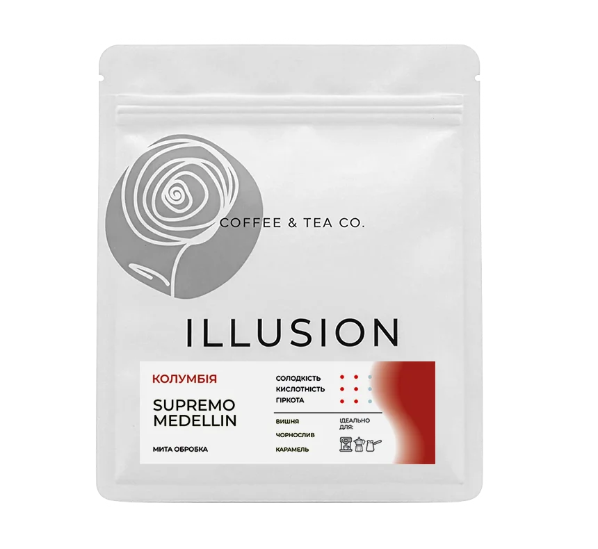 Кава в зернах Colombia Supremo Medellin 250г | Illusion