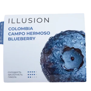 Лімітована кава в зернах під фільтр Illusion Colombia Campo hermoso Blueberry 125г