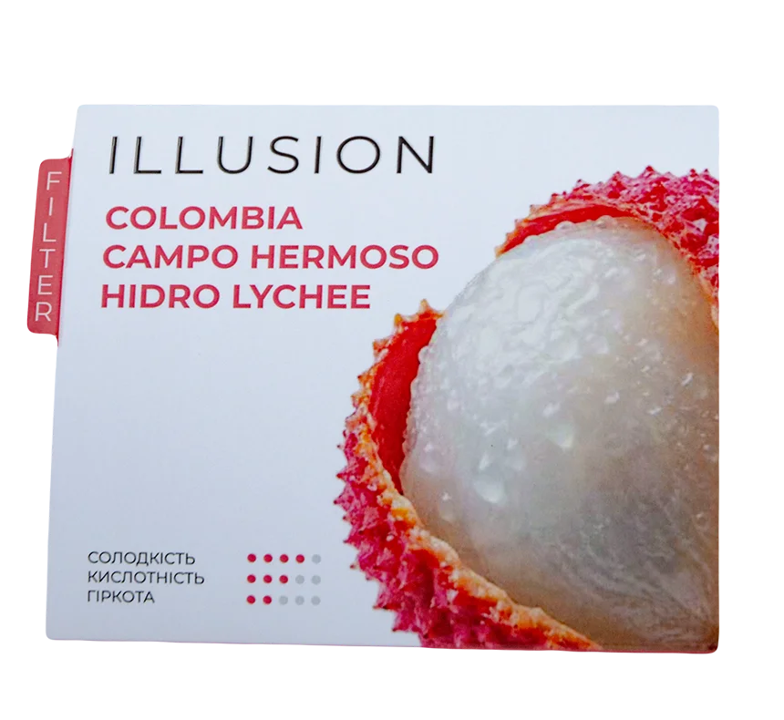 Лімітована кава в зернах під фільтр Illusion Colombia Campo hermoso Hyrdo Lychee 125г