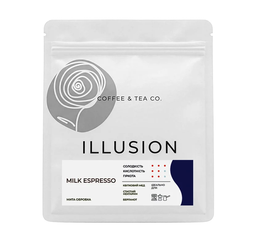 Кава в зернах для капучино Illusion Milk Espresso Blend 250г